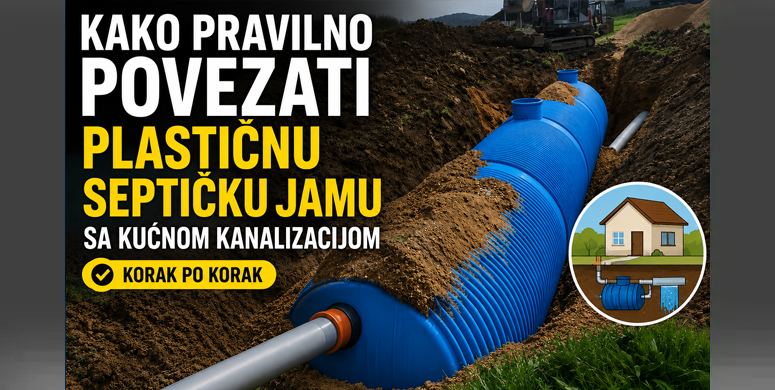 Kako pravilno povezati plasticnu septicku jamu sa kucnom kanalizacijom korak po korak