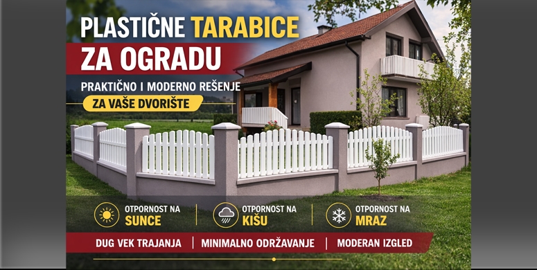 Plasticne tarabice za ogradu otporne na sunce kisu i mraz