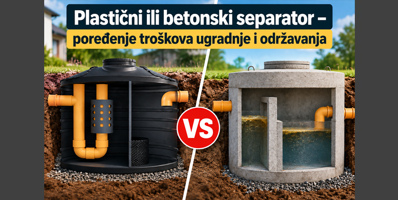Plasticni ili betonski separator poredjenje troskova ugradnje i odrzavanja