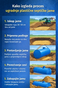 postavljanje plastične septičke jame